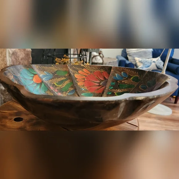 Vintage Handpainted Large Bowl - Picture 3 of 6